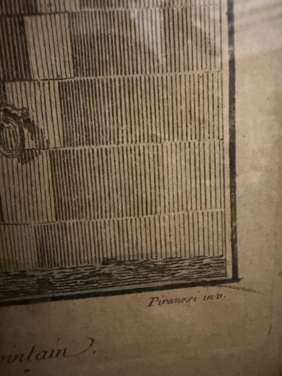 Vue d’optique, « Pont triomphal érigé par un Empereur », d’après Piranése, XVIII éme siècle -photo-2