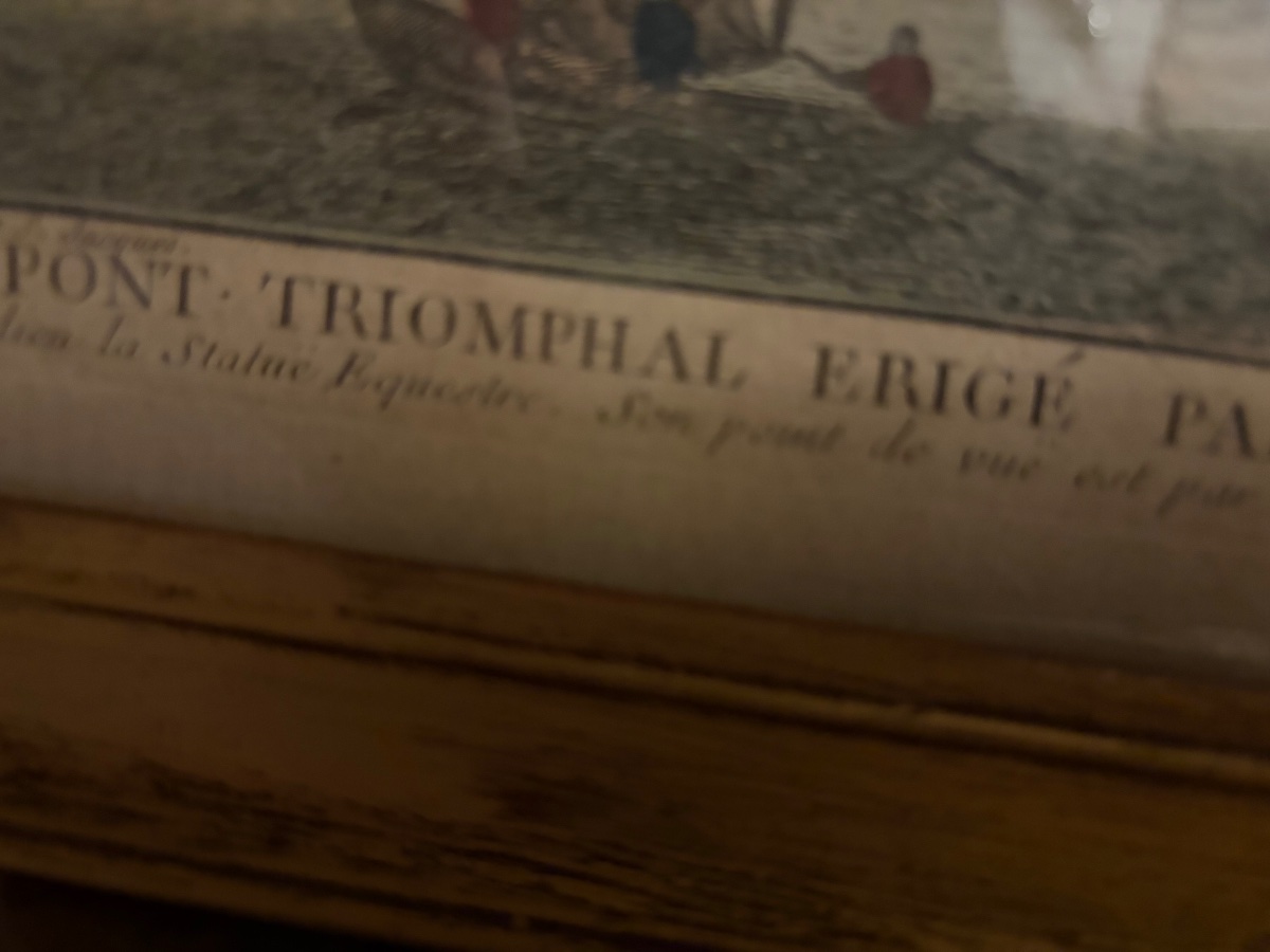 Vue d’optique, « Pont triomphal érigé par un Empereur », d’après Piranése, XVIII éme siècle -photo-3