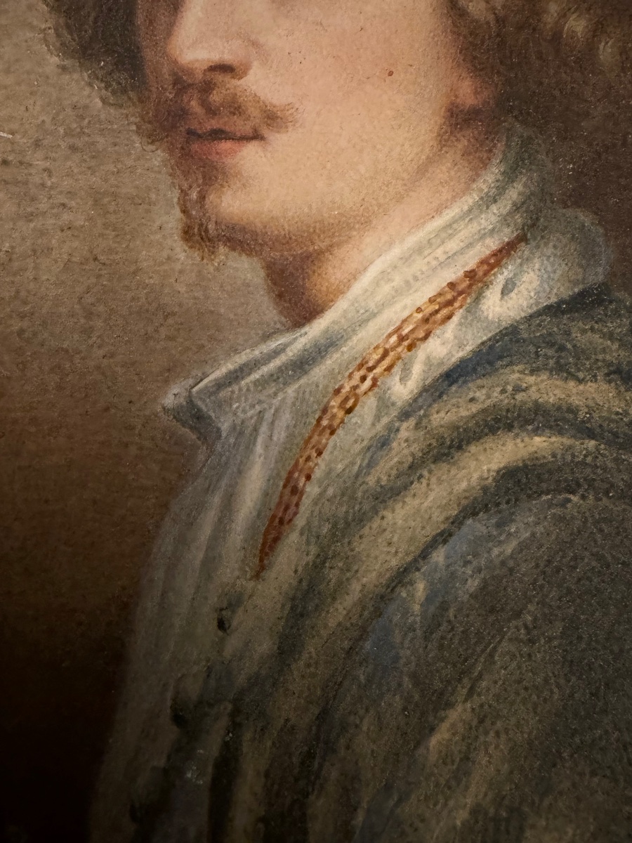 Portrait Of A Young Man Of Distinction, Gouache On Cardboard, 19th Century, France.-photo-4