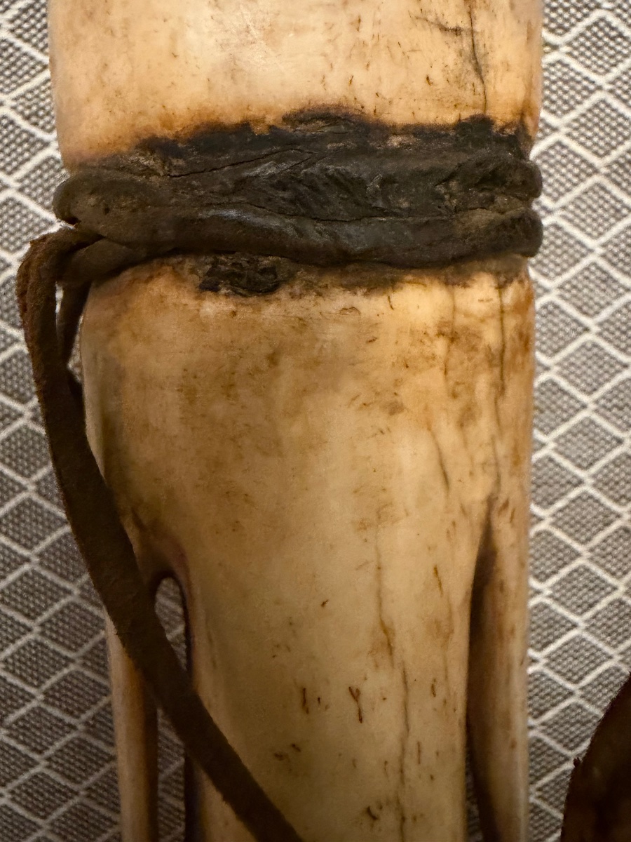 Ceremonial Ornament Made Of Antler, Togo, Early 20th Century.-photo-3