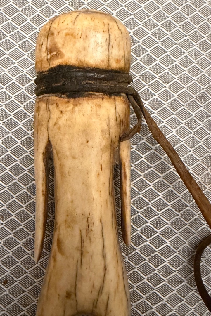 Ceremonial Ornament Made Of Antler, Togo, Early 20th Century.-photo-1