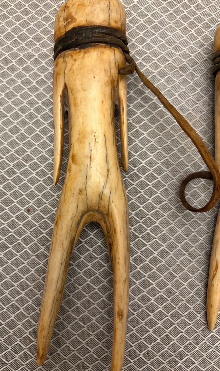 Ceremonial Ornament Made Of Antler, Togo, Early 20th Century.-photo-5