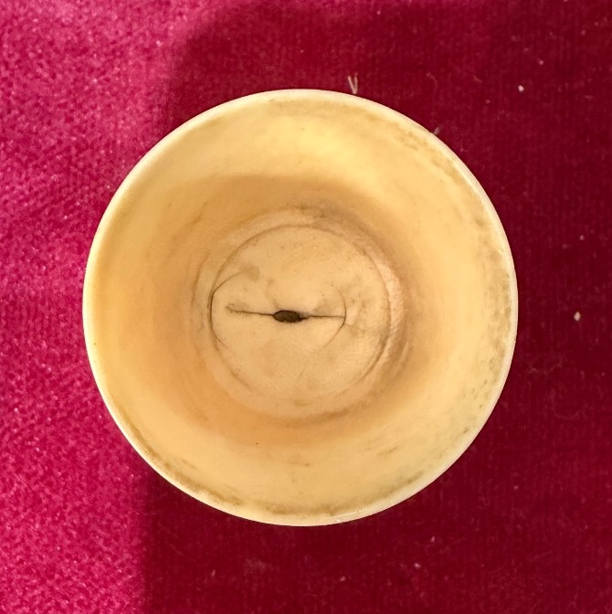 Egg Cup Or Small Ivory Container. 19th Century, France.-photo-4