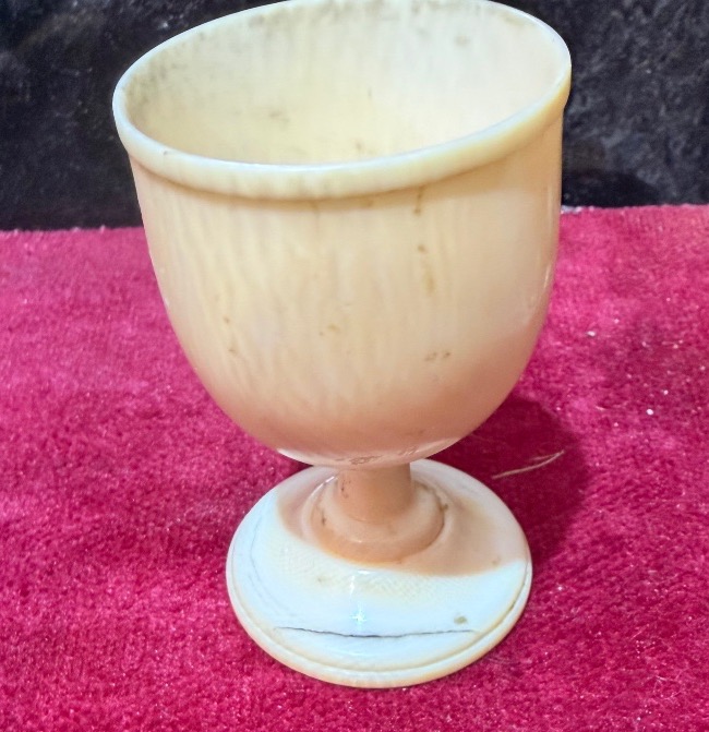 Egg Cup Or Small Ivory Container. 19th Century, France.-photo-1