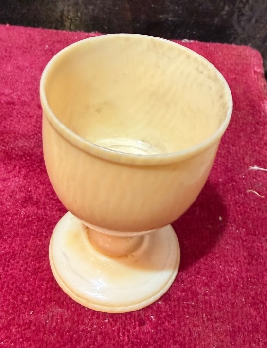 Egg Cup Or Small Ivory Container. 19th Century, France.-photo-4