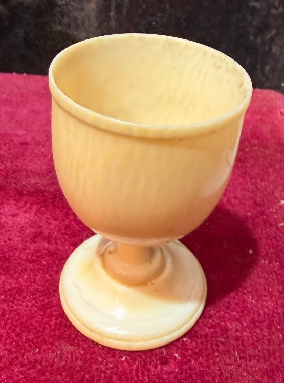 Egg Cup Or Small Ivory Container. 19th Century, France.