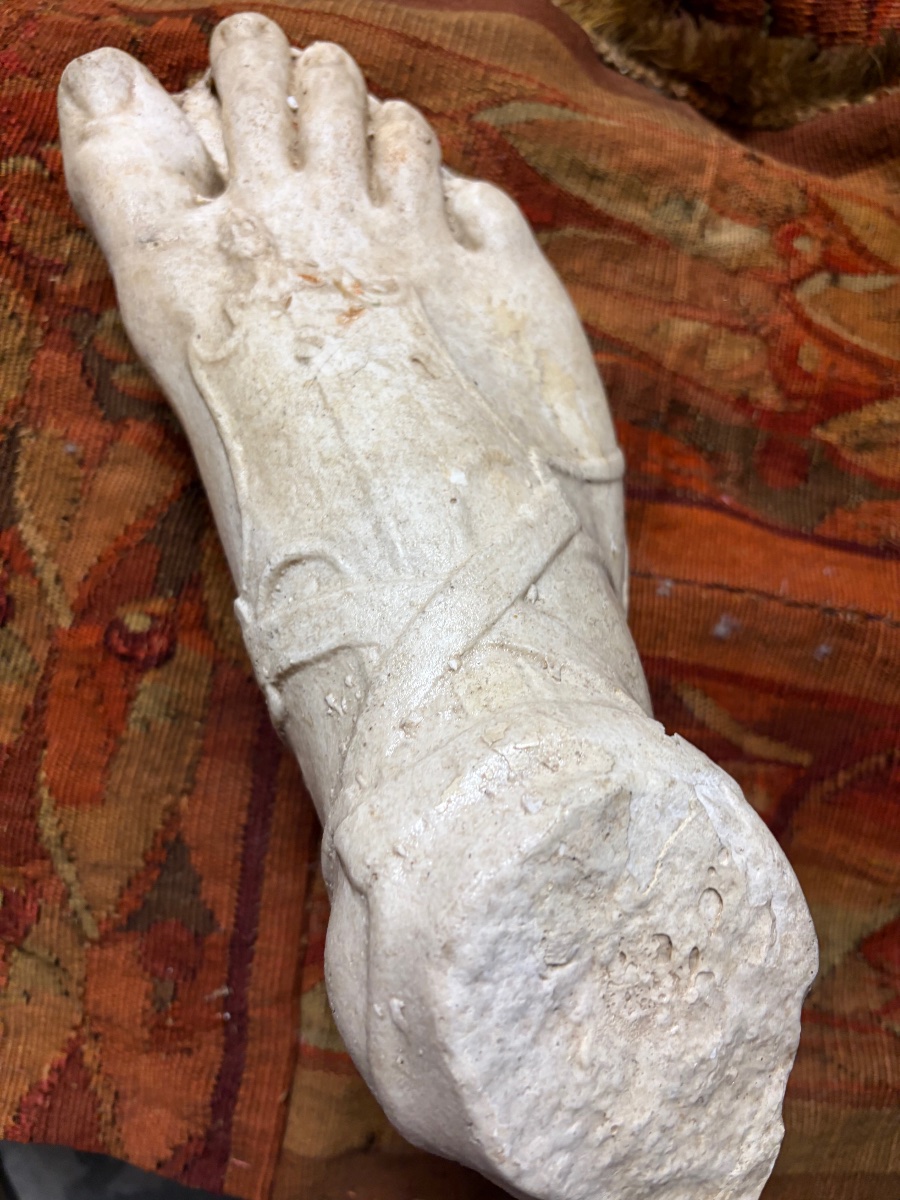 Foot Of A Roman Soldier Wearing A Sandal, Study Cast, Early 20th Century, Sandal-photo-4
