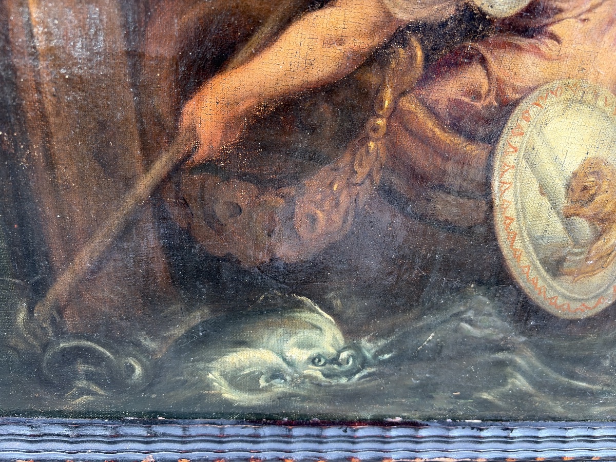 Huile sur toile, XVIII eme ou XIX éme siècle. D’après Rubens. -photo-2