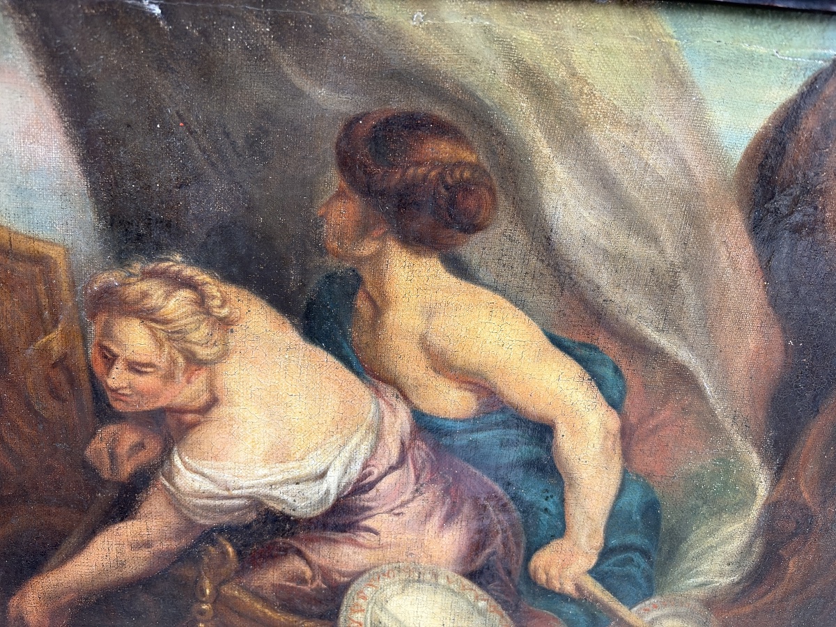 Huile sur toile, XVIII eme ou XIX éme siècle. D’après Rubens. -photo-4
