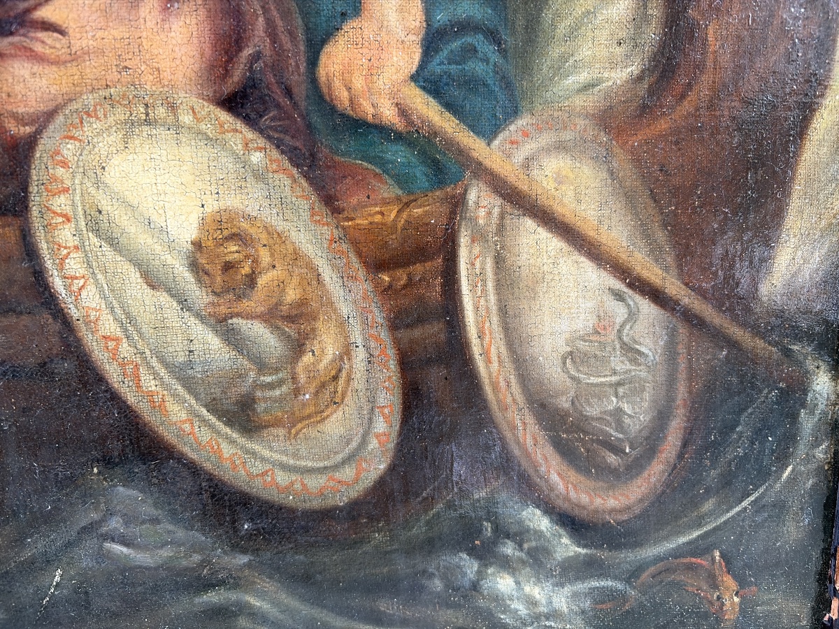 Huile sur toile, XVIII eme ou XIX éme siècle. D’après Rubens. -photo-1