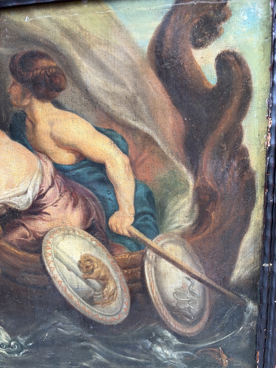 Huile sur toile, XVIII eme ou XIX éme siècle. D’après Rubens. -photo-2