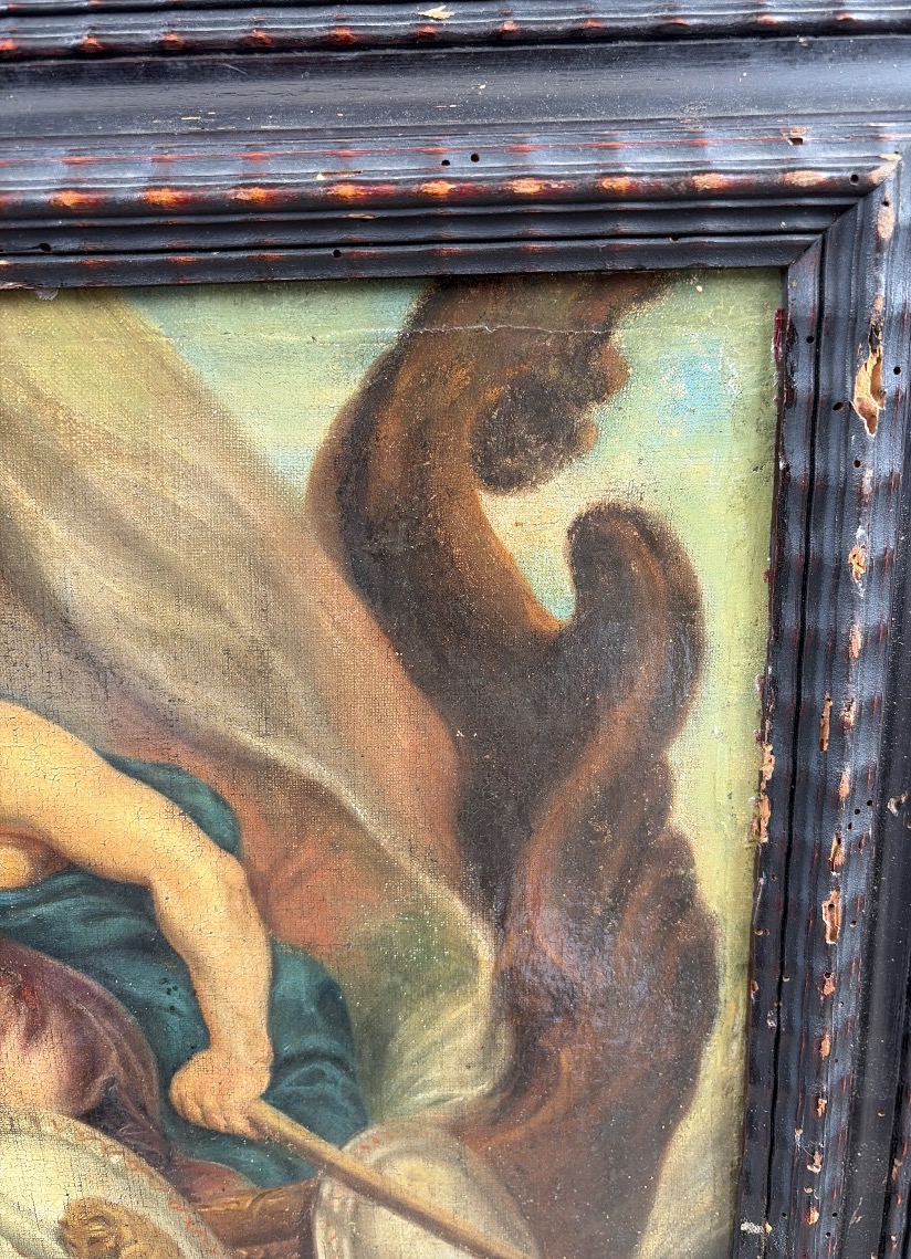 Huile sur toile, XVIII eme ou XIX éme siècle. D’après Rubens. -photo-3