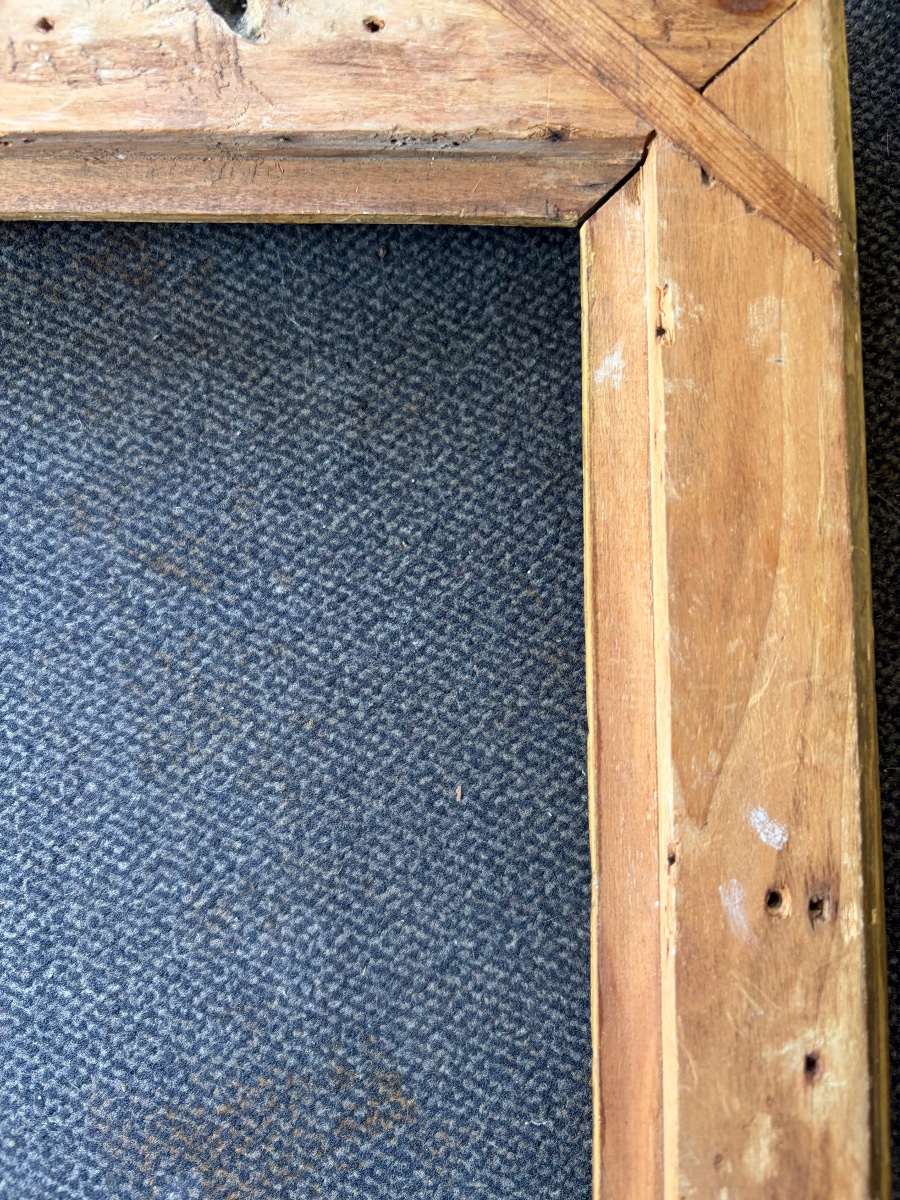 Gilded Wooden Frame With Palmette Motifs At The Corners, Ca. 1830, France.-photo-7