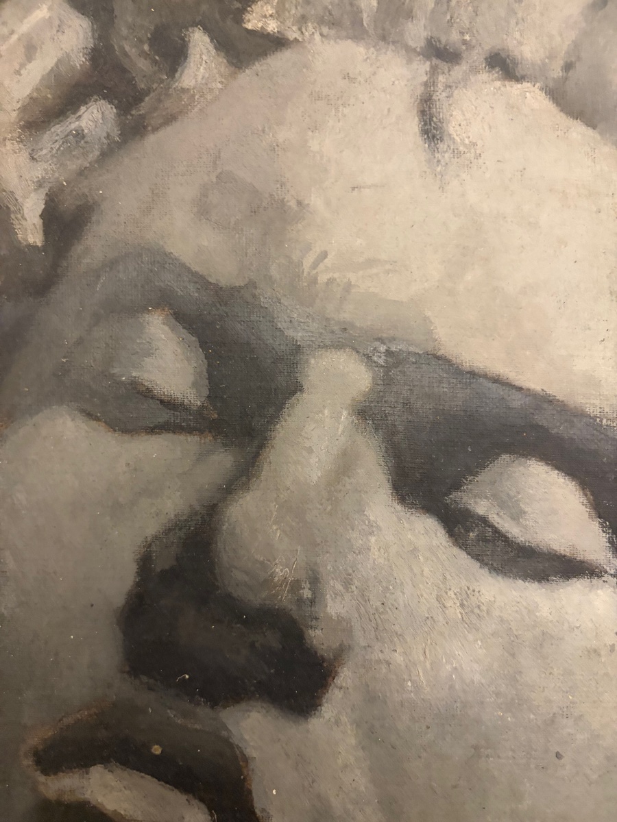 Oil On Canvas, Portrait Of A Young Man, Circa 1940. France.-photo-1