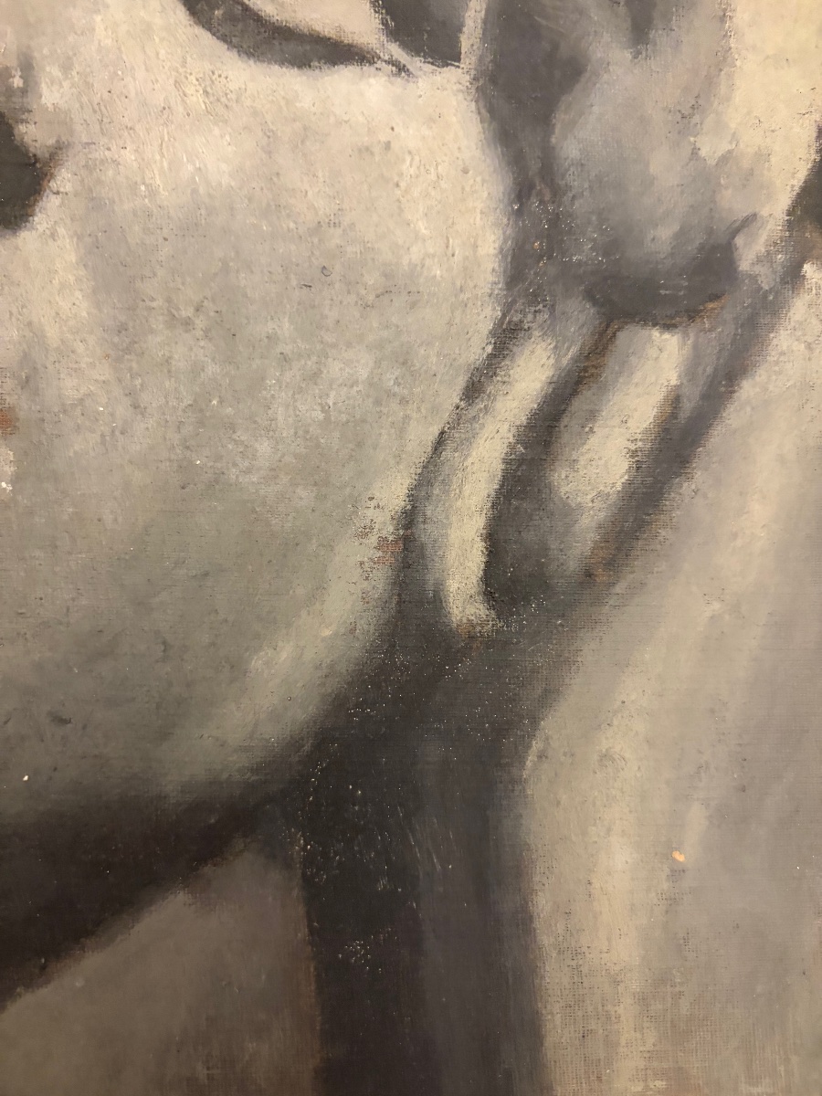 Oil On Canvas, Portrait Of A Young Man, Circa 1940. France.-photo-6