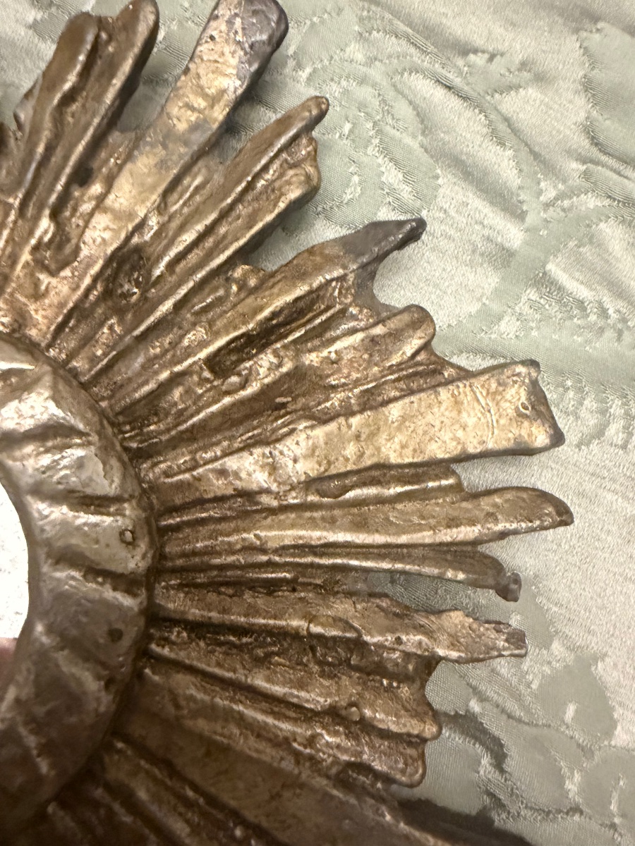 Small Leaded Sun Mirror, Probably From The 17th Or 18th Century, France.-photo-4