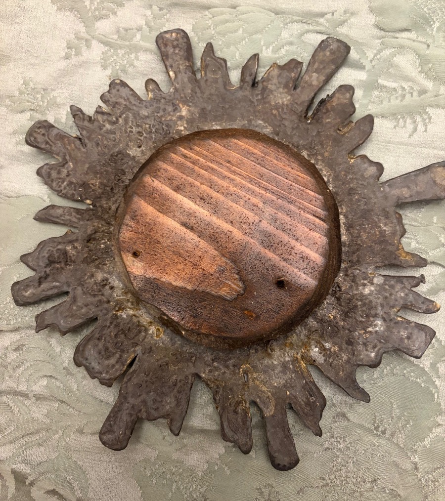 Small Leaded Sun Mirror, Probably From The 17th Or 18th Century, France.-photo-8