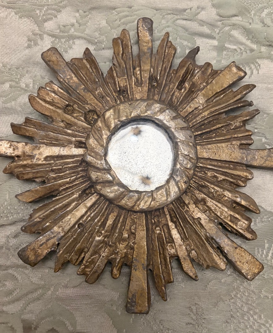 Small Leaded Sun Mirror, Probably From The 17th Or 18th Century, France.