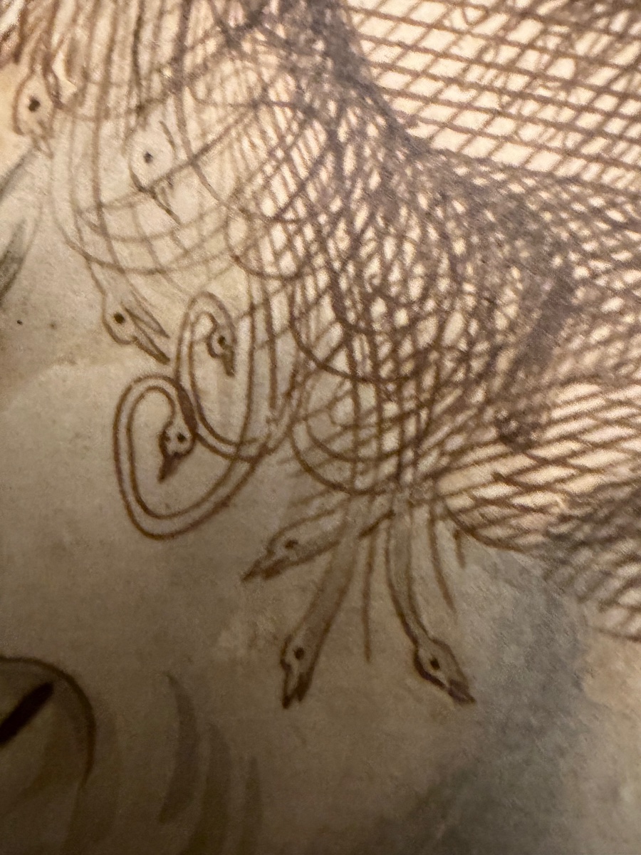 Pen-and-ink Drawing, Calligraphy, “la Fausse Compassion,” 18th Century, France.-photo-5
