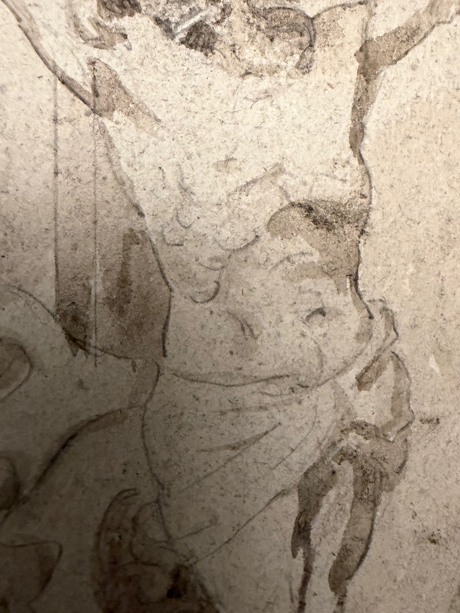 Pen-and-ink Drawing, *the Crucifixion*. 17th Century. France.-photo-1