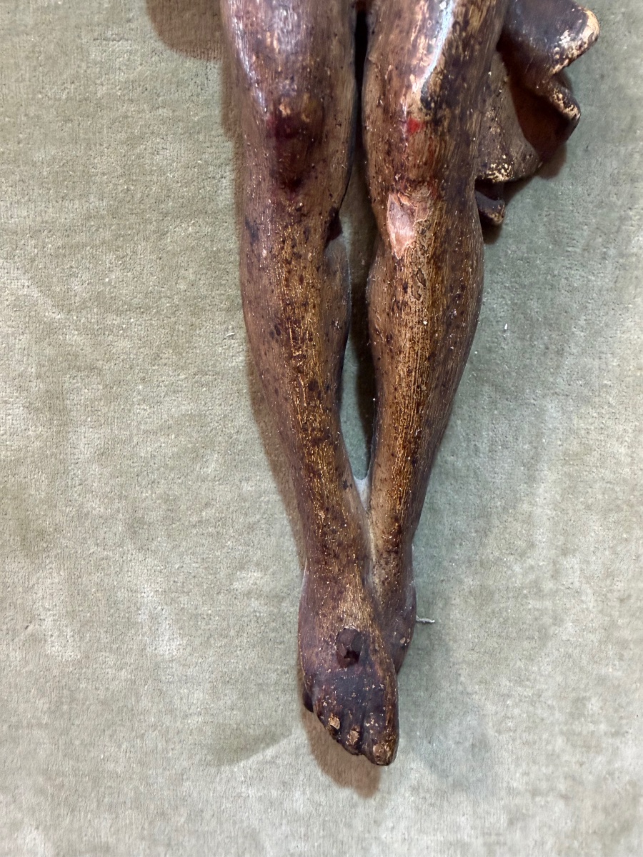 18th-century Wooden Crucifix, France.-photo-4