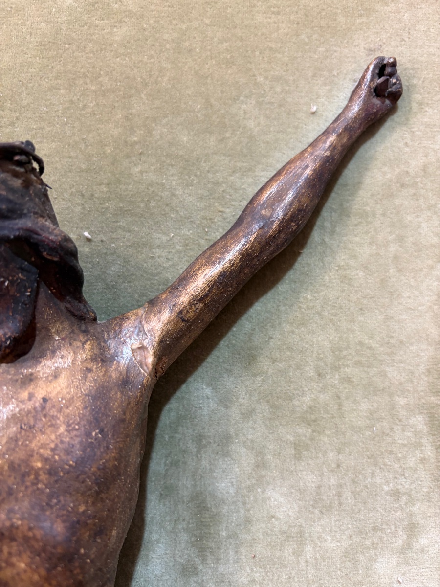 18th-century Wooden Crucifix, France.-photo-4