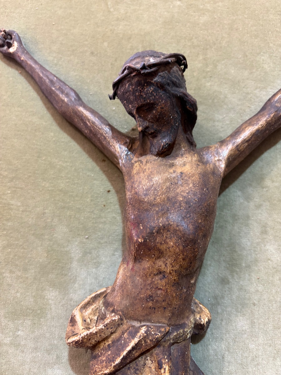 18th-century Wooden Crucifix, France.-photo-6