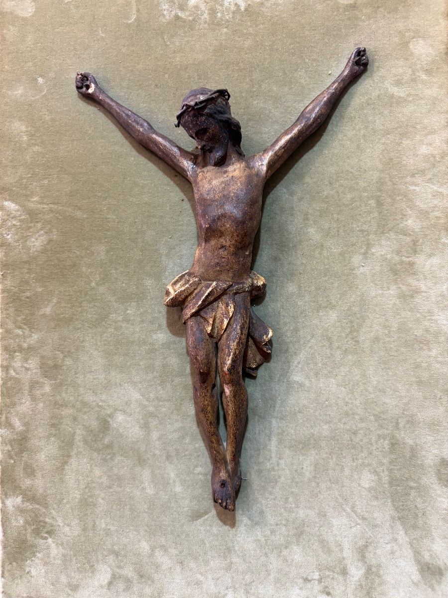 18th-century Wooden Crucifix, France.