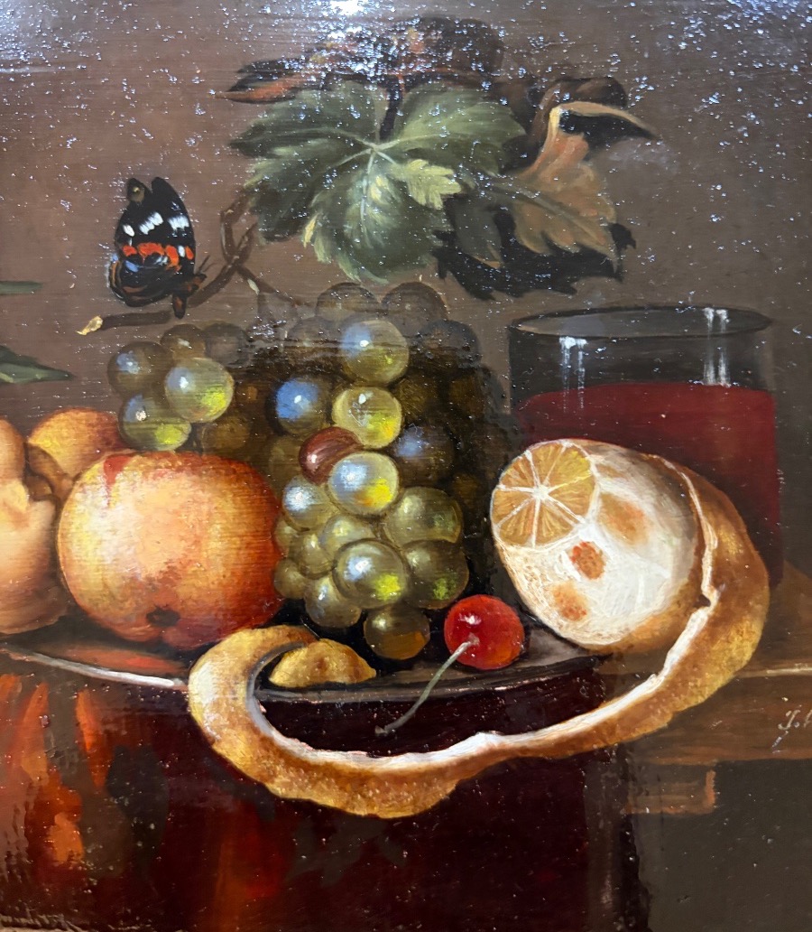 Huile sur cuivre, nature morte, Hollande, XIX éme siècle, dans le goût du XVII éme siècle. -photo-4