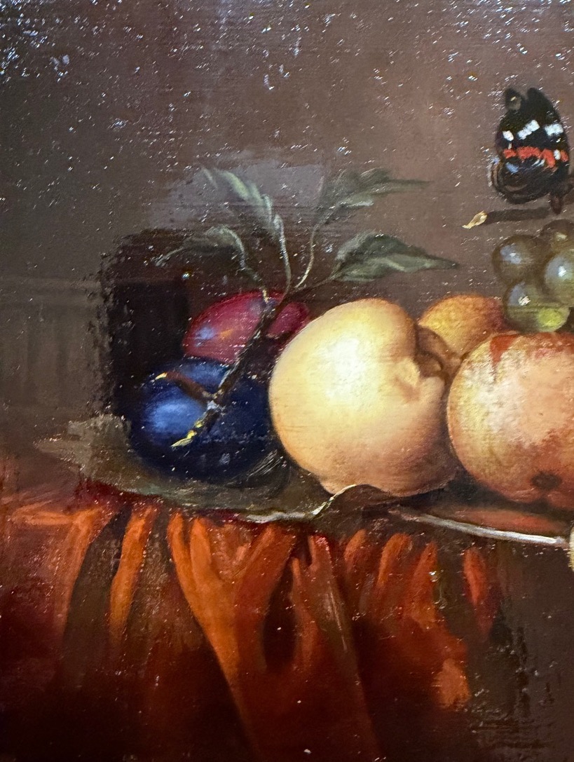 Huile sur cuivre, nature morte, Hollande, XIX éme siècle, dans le goût du XVII éme siècle. -photo-5