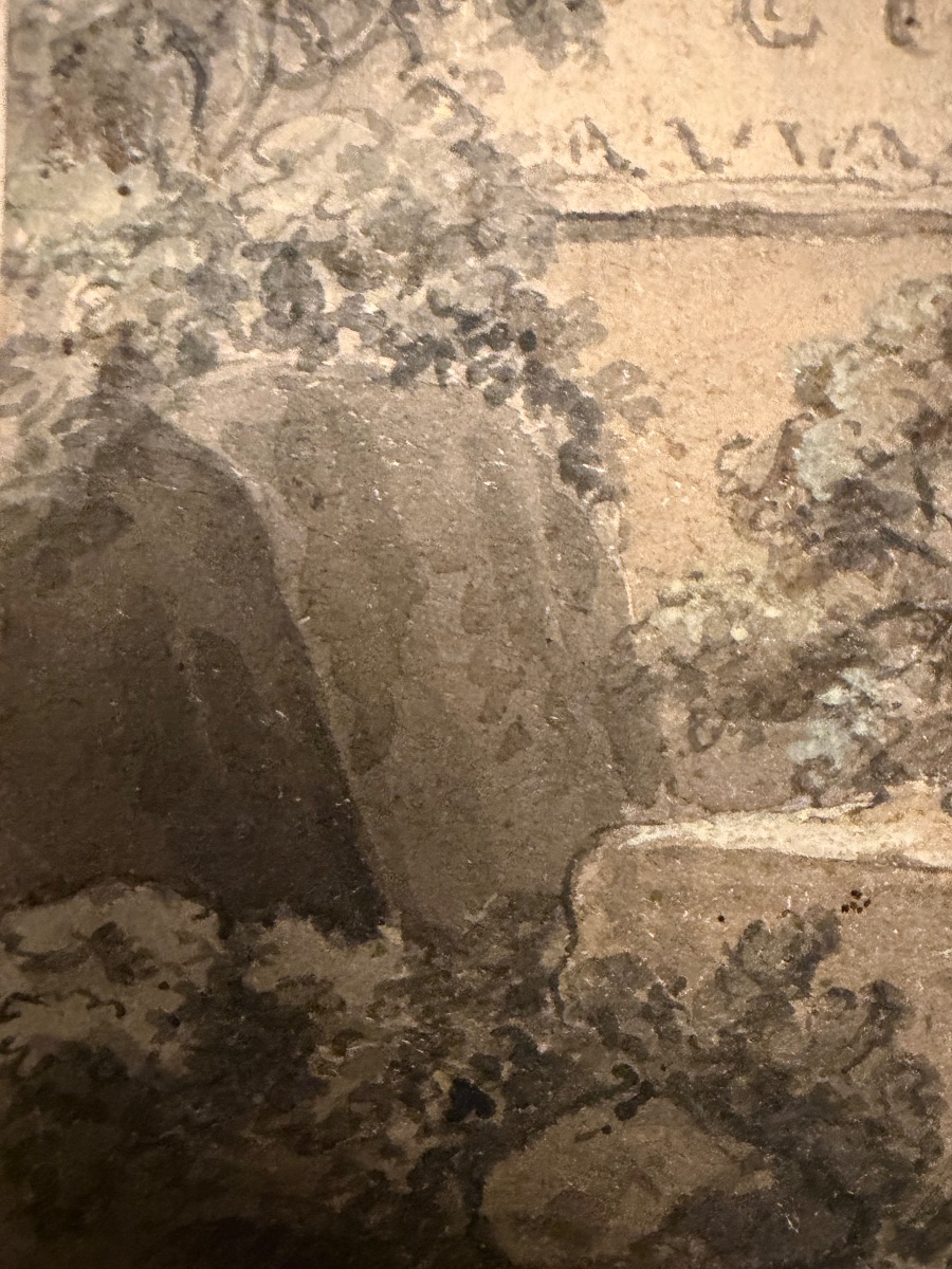 Drawing, End Of The 18 Teen Century. Grand Tour Souvenir, Roman Ruins. -photo-1