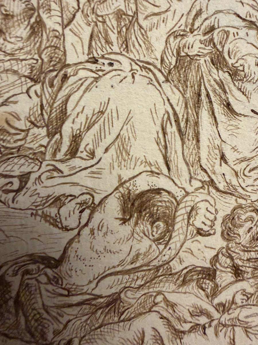 Dessin d’après Subleyras, « Moïse et le serpent d’airain », XVIII eme siècle. -photo-2