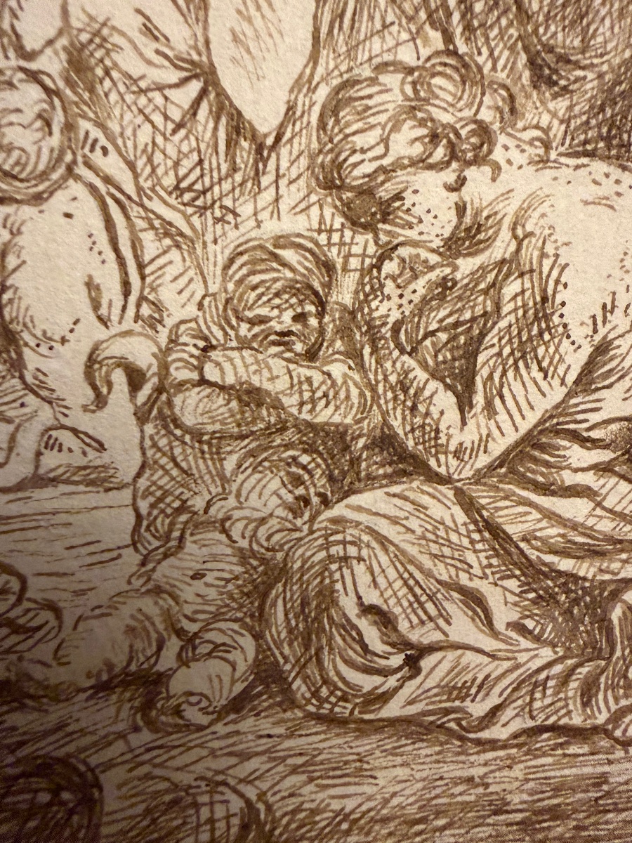 Dessin d’après Subleyras, « Moïse et le serpent d’airain », XVIII eme siècle. -photo-6