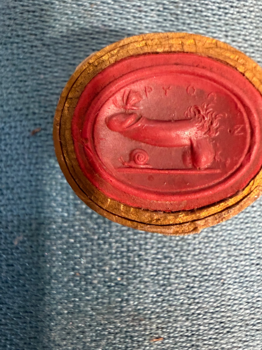Two Erotic Red Wax Cameos, Italy, Grand Tour. Late 18th Century, Early 19th Century.-photo-3
