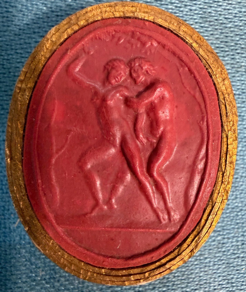 Two Erotic Red Wax Cameos, Italy, Grand Tour. Late 18th Century, Early 19th Century.-photo-4