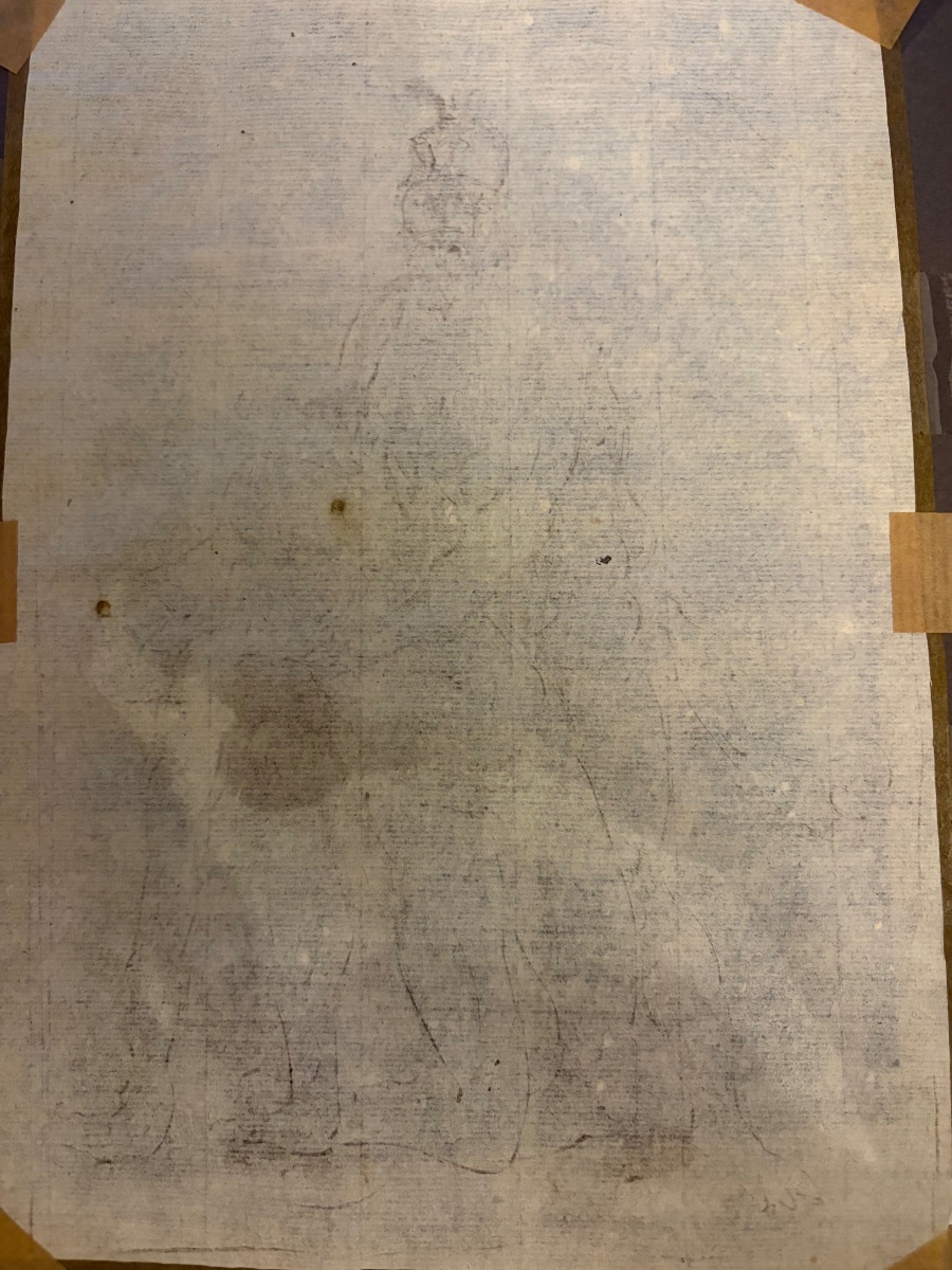17th-century Italian Drawing. Brown Ink And Ink Wash. Menelas Wearing Patrocle, Dead. -photo-7