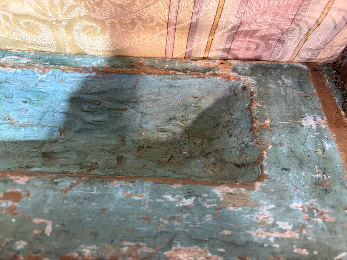 Carved And Painted Wooden Console Table, Regency Period. Italy Or France. -photo-4