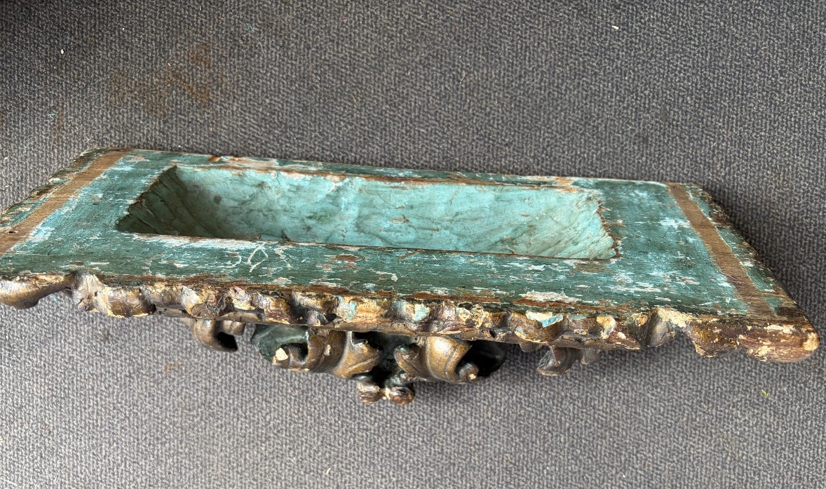 Carved And Painted Wooden Console Table, Regency Period. Italy Or France. -photo-1
