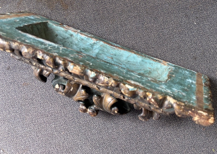 Carved And Painted Wooden Console Table, Regency Period. Italy Or France. -photo-3