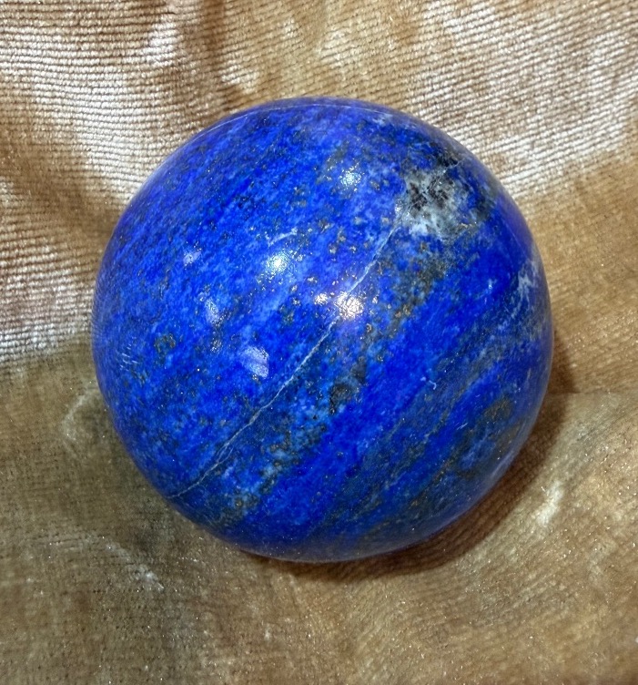 Paire de boules en lapis lazuli.  XX eme siècle. -photo-2