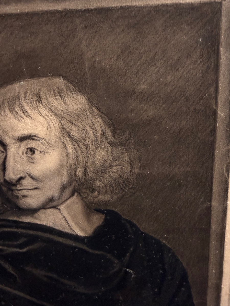 Drawing In Black Chalk And Stump By Robert Arnaud D’andilly, After Ph. De Champaigne.-photo-2