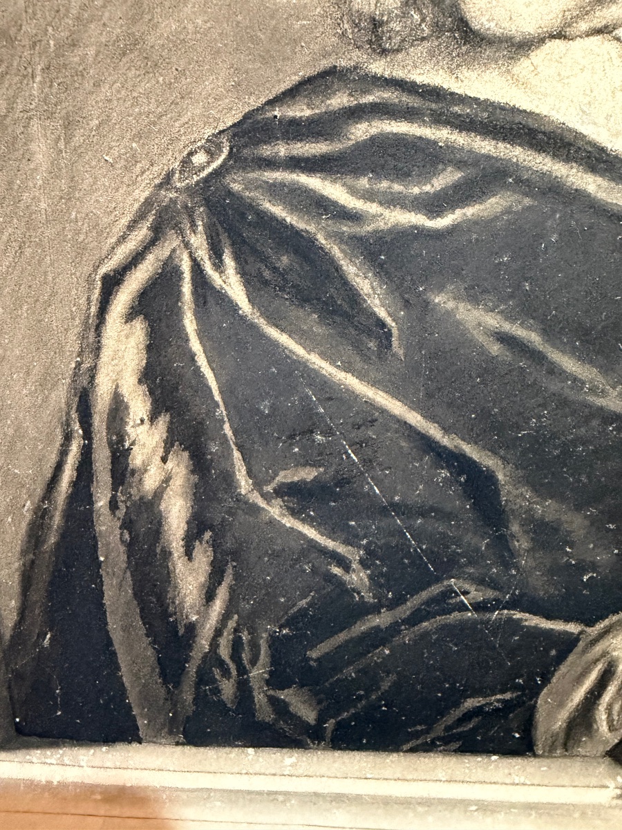 Drawing In Black Chalk And Stump By Robert Arnaud D’andilly, After Ph. De Champaigne.-photo-3