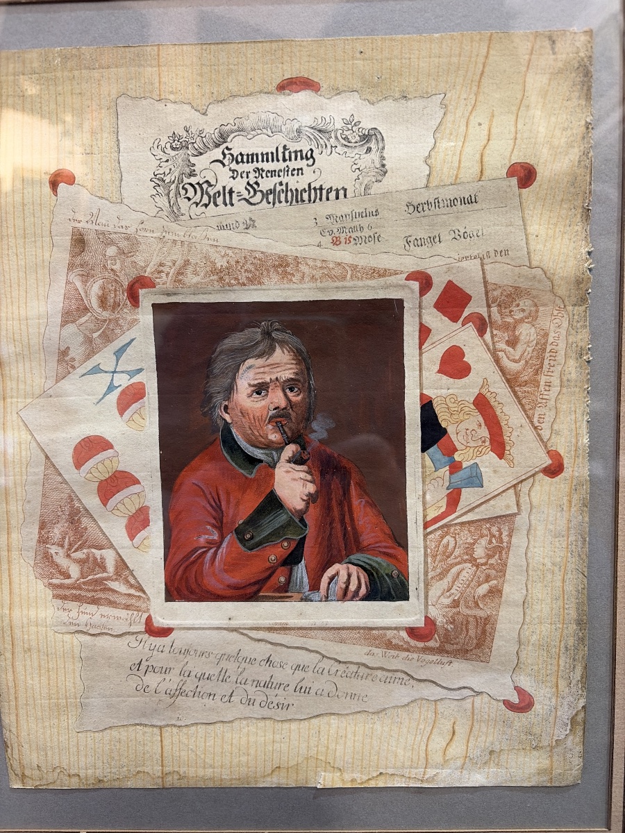 Dessin, pêle-mêle, trompe l’œil, début 19 eme, gouache. -photo-2