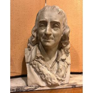 Important Plaster Bust, Representing A Man Of Quality 
