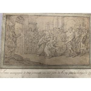 Great French Drawing With The King, Louis XIII, And Ladies