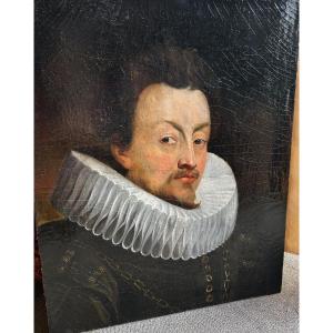 Grand portrait d’un homme de qualité, époque XVII eme. France