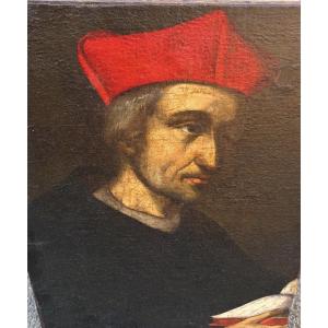 Portrait Of A Clergyman Wearing A Red Biretta, 17th Century