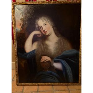Huile sur toile, Marie Madeleine en extase, XVII éme siècle, France.