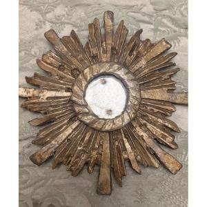 Small Leaded Sun Mirror, Probably From The 17th Or 18th Century, France.