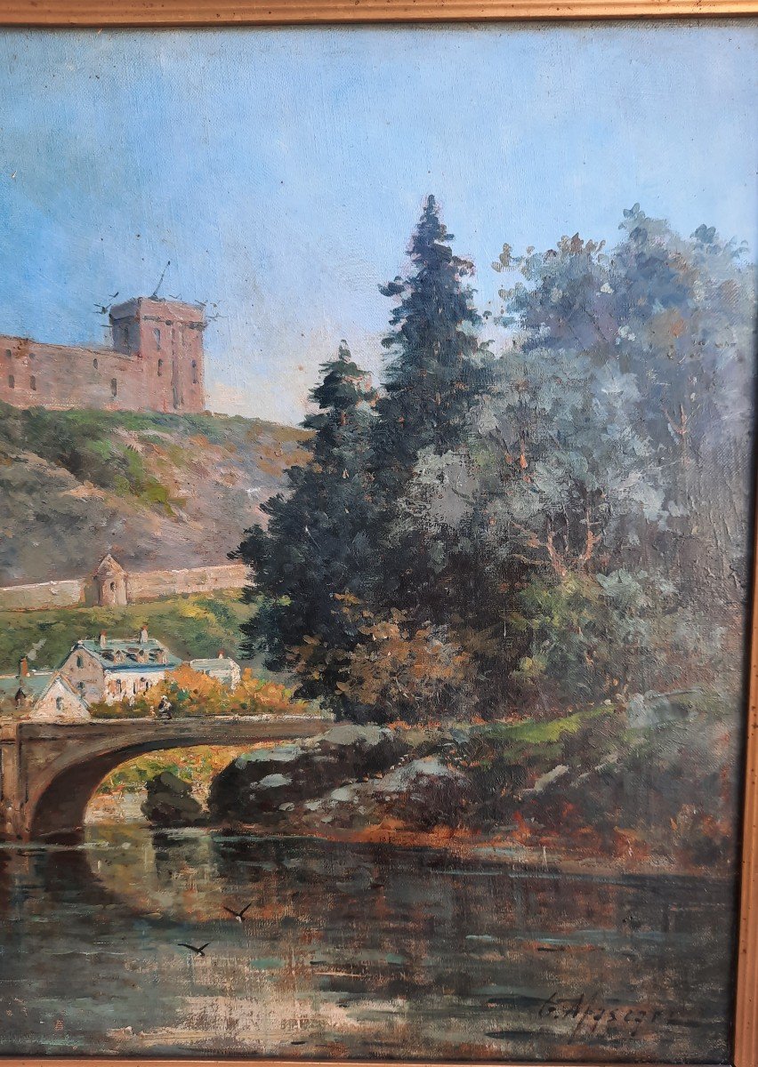 École française "Scène de village" -photo-2